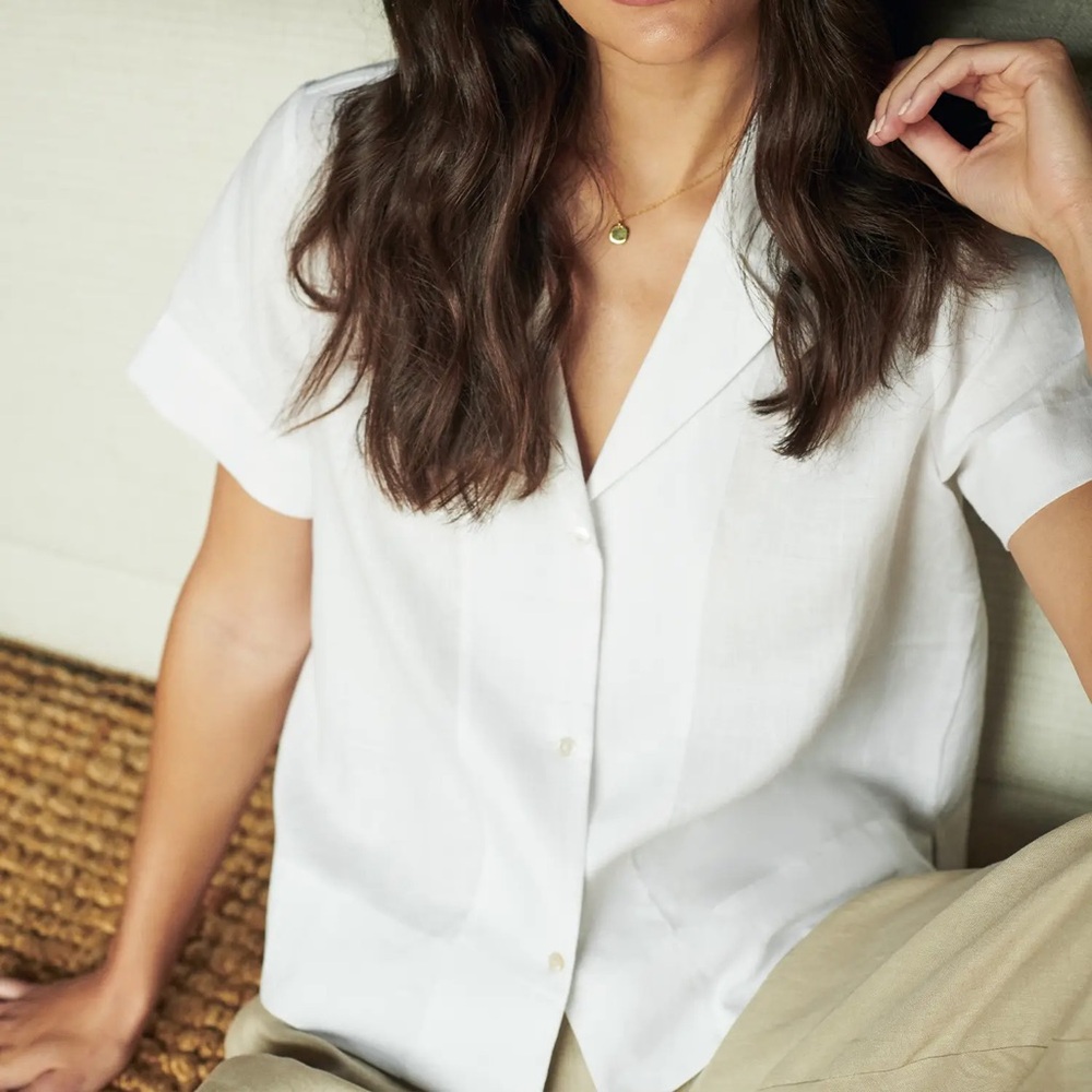 Quince 100% European Linen Short Sleeve Shirt!